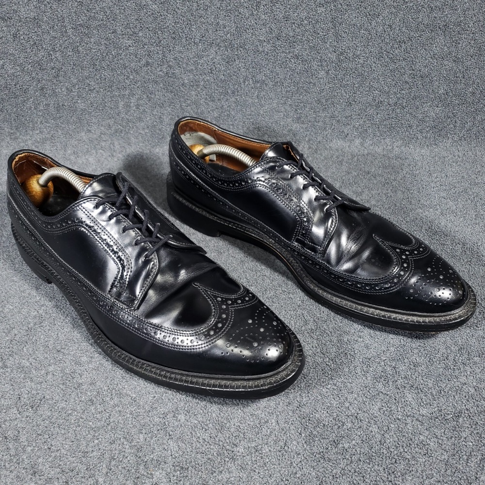 Allen Edmonds MacNeil Wingtip Mens 12 AA Black Leather Oxford Dress Shoes USA